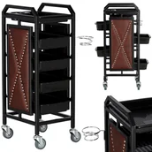 Meble fryzjerskie - Pomocnik fryzjerski wózek stolik na kółkach do farbowania W-X167 do salonu kosmetycznego szafka z szufladami - miniaturka - grafika 1