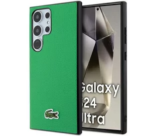 Lacoste Iconic Petit Pique MagSafe do Samsung Galaxy S24 Ultra Zielony - Etui i futerały do telefonów - miniaturka - grafika 1