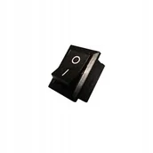 Akcesoria do oświetlenia - Włącznik kołyskowy czarny prostokątny Warszawa - miniaturka - grafika 1