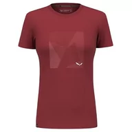 Koszulki i topy damskie - SALEWA Pure Building Dry W T-Shirt damska Koszulka, Syrah, M, Syrah, M - miniaturka - grafika 1