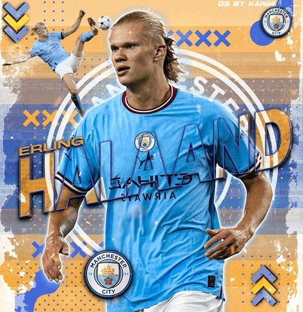 PODKŁADKA POD MYSZ Nadruk 22x18 cm Erling Haaland Manchester City Prezent
