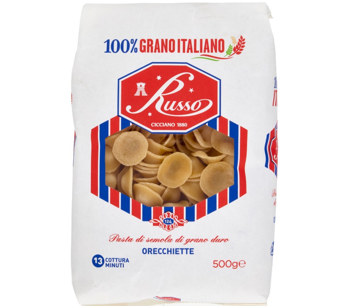 Makaron Orecchiette Russo 500g kapelusze włoski pszenny tradycyjny