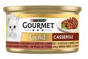 Mokra karma dla kotów - Purina Gourmet Gold Casserole mokra karma dla kota z kaczką i indykiem 85g - miniaturka - grafika 1