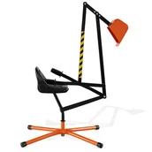 Zabawki do piasku - Koparka do piasku dla dzieci z obrotowym siedzeniem i elastycznym ramieniem, ręczna koparka, ładowność 50 kg, pomarańczowa, od 3 lat - miniaturka - grafika 1