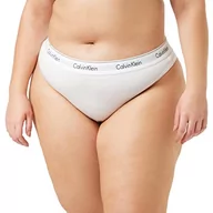 Majtki damskie - Calvin Klein stringi damskie ze stretchem, biały, XXL - miniaturka - grafika 1