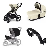 Wózki dziecięce - Wózek miejski Thule Urban Glide 4-wheel Soft beige + Bassinet Soft beige SET 4in1 - miniaturka - grafika 1