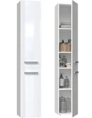 Szafki łazienkowe - SZAFKA ŁAZIENKOWA REGAŁ SŁUPEK NEL II BIAŁY POŁYSK - miniaturka - grafika 1