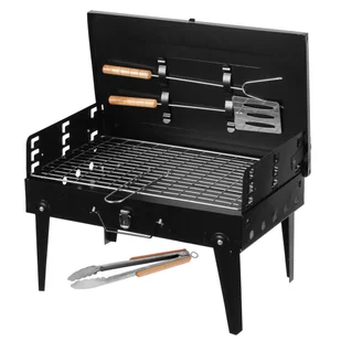 MINI GRILL WĘGLOWY TURYSTYCZNY PRZENOŚNY WALIZKA 2644 - Grille - miniaturka - grafika 1
