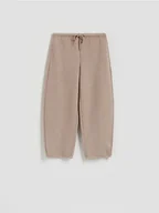 Spodnie damskie - Reserved - Spodnie z dodatkiem wiskozy - brązowy - miniaturka - grafika 1