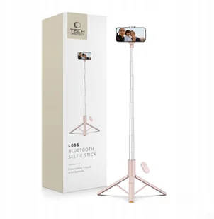 TECH-PROTECT L09S BLUETOOTH SELFIE STICK TRIPOD PINK - Selfie stick - miniaturka - grafika 1