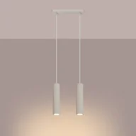 Lampy sufitowe - Lampa wisząca GLOOW 2 beżowy LED 3000K - 30x6.5x90cm Sollux - miniaturka - grafika 1