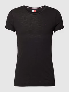 Koszulki męskie - T-shirt z dodatkiem wiskozy w jednolitym kolorze - grafika 1