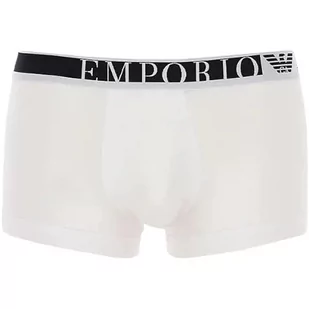 Emporio Armani Męski pasek z logo z boku, biały, L - Paski - miniaturka - grafika 1
