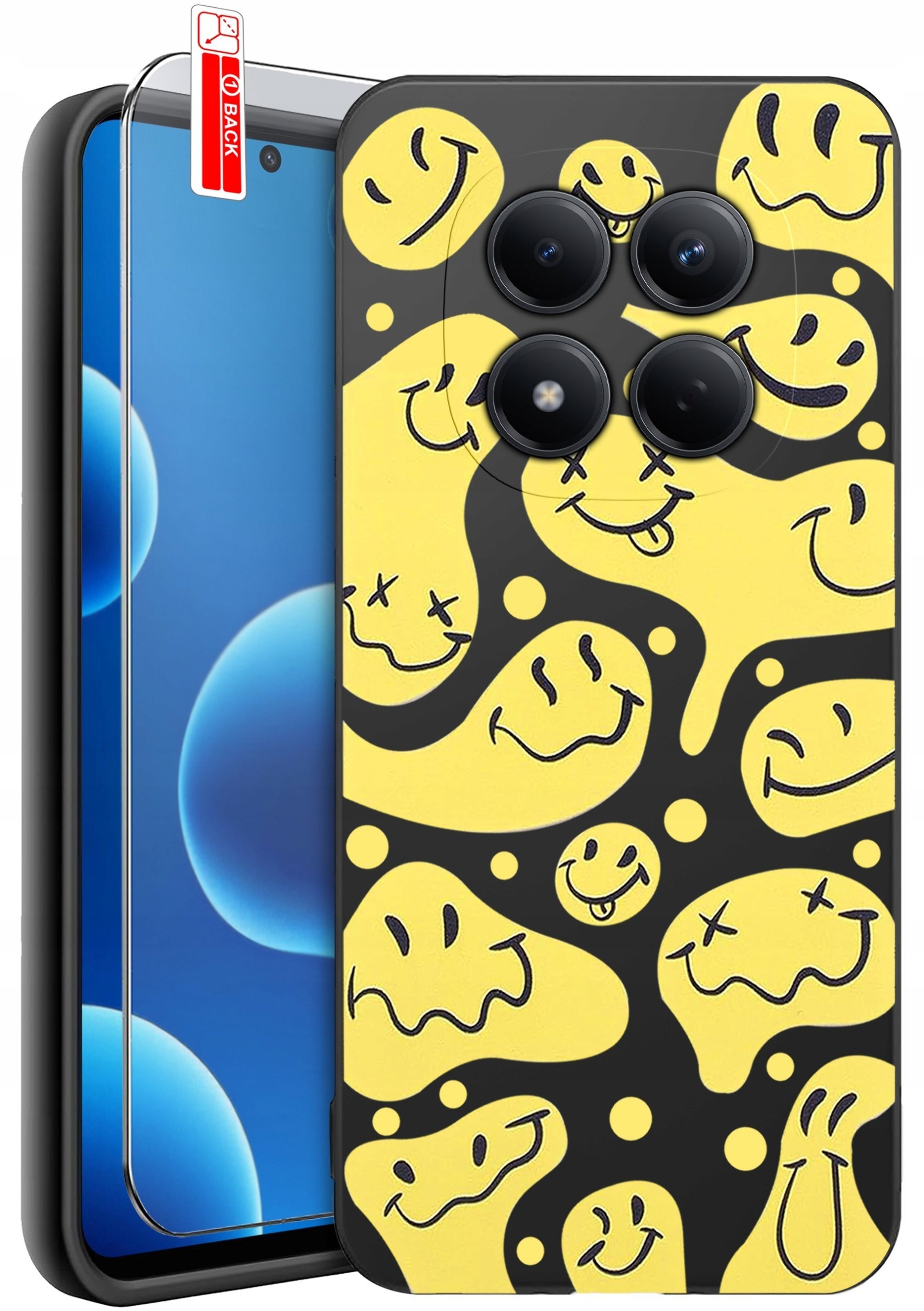 krainaGSM Etui Do Xiaomi Redmi Note 15 Pro 5G Wzory Silikonowe Matt Case + Szkło
