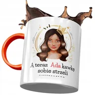 Kubki - Kubek Pomarańczowy Dla Ady Żony Koleżanki Prezent z Nadrukiem ze Zdjęciem+ Opakowanie na prezent (wzór 01) - miniaturka - grafika 1