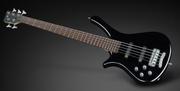 Gitary basowe - Warwick Fortress 5-str. Black Solid High Polish, Active, Fretted, Lefthand gitara basowa - miniaturka - grafika 1