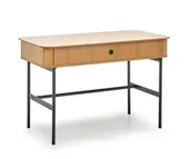 Biurka - Biurko kolor dąb naturalny MDF SMART B-1 na czarnych nogach - miniaturka - grafika 1