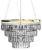 Lampy sufitowe - Kryształowy żyrandol Salerno AZ4906 glamour przezroczysty - miniaturka - grafika 1
