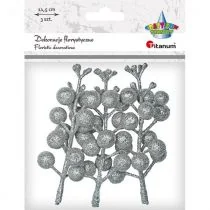 Titanum Gałązki owoców winobluszczu srebrne 3 szt. - Zabawki kreatywne - miniaturka - grafika 1