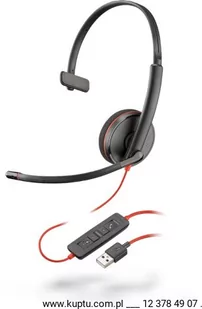 Blackwire 3210 przewodowy zestaw słuchawkowy USB A (209744-201) - Słuchawki - miniaturka - grafika 1