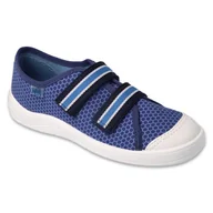 Buty dla dziewczynek - Befado obuwie dziecięce 772X003 niebieskie - miniaturka - grafika 1