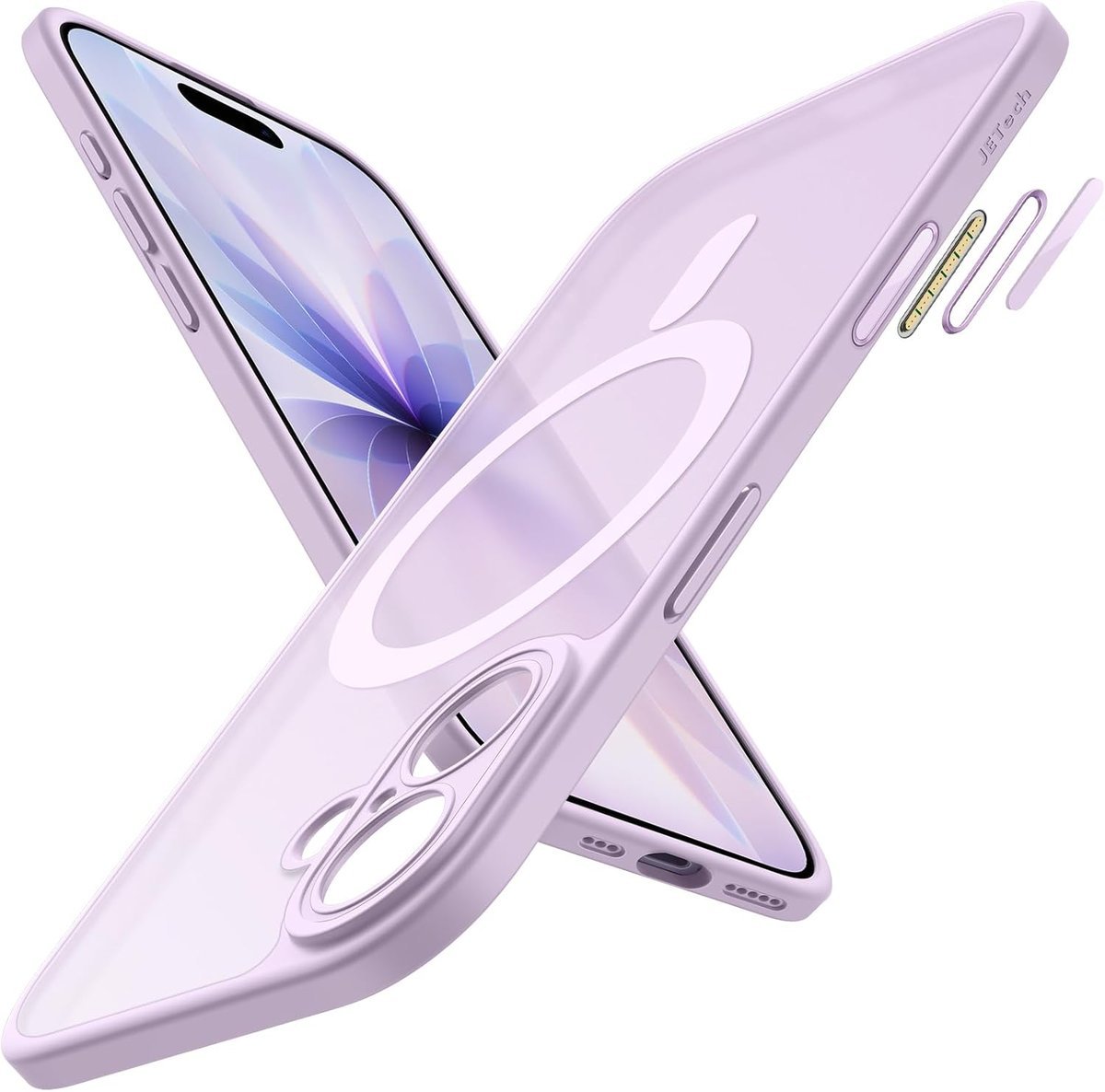 JETech Magnetyczna Etui dla iPhone 17 6,3 Cala Kompatybilne z MagSafe, Szczupły Osłona Telefon z Wbudowanym Przycisk Sterowania Aparatu, Matowe Półp..