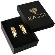 Kolczyki - kolczyki celebrytki złote stal chirurgiczna ze stali pozłacane sztyft - miniaturka - grafika 1