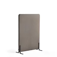 Artykuły do ekspozycji w sklepie - Ścianka podłogowa ZONE, 1360x1000x46 mm, tkanina Hush, czarne podstawy, jasnobrązowy - miniaturka - grafika 1