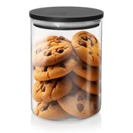 Pojemniki kuchenne - Pojemnik na produkty sypkie szklany z pokrywką i uszczelką 600 ml - miniaturka - grafika 1