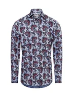 Koszule męskie - Olymp Level Five Koszula męska Mężczyźni Slim Fit Bawełna niebieski|wielokolorowy wzorzysty, 38 - miniaturka - grafika 1