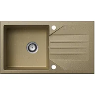 Zlewozmywaki - EOS Zlewozmywak granitowy EVINION piaskowy (z ociekaczem) - miniaturka - grafika 1