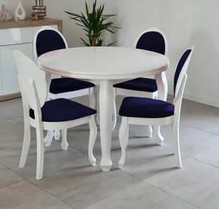 Piękny Zestaw stół Fi 110+2x50/210 4 krzesła - Stoły z krzesłami - miniaturka - grafika 1