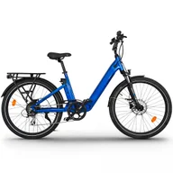 Rowery elektryczne - UB200 Ebike uniwersalny z pełnym zawieszeniem Do 140 km Niebieski 28" - miniaturka - grafika 1