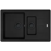 Zlewozmywaki - Zlewozmywak fragranitowy FRANKE Basis BFG 651-78 Czarny mat 114.0693.555 - miniaturka - grafika 1