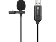 Mikrofony komputerowe - Sandberg Streamer USB Clip Microphone 126-40 - miniaturka - grafika 1