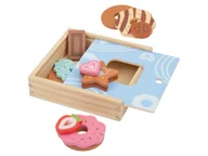 Zabawki AGD - Lupilu Zestaw drewnianych produktów spożywczych do zabawy Pudełko na herbatniki - miniaturka - grafika 1