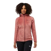 Kurtki damskie - Damska kurtka polarowa Jack Wolfskin ROTWAND HOODED FZ W mineral red - XS - miniaturka - grafika 1