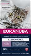 Sucha karma dla kotów - Eukanuba Kitten Grain Free, z łososiem - 3 x 2 kg Dostawa GRATIS! - miniaturka - grafika 1
