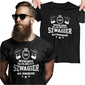 Gadżety dla niej i dla niego - Koszulka dla szwagra na urodziny z napisem Tak wygląda najfajniejszy szwagier na świecie - miniaturka - grafika 1