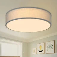 Oprawy, klosze i abażury - ZMH Lampa sufitowa 1 płomień E27 z kloszem z tkaniny Okrągła tkanina Nowoczesna zieleń z kloszem z tkaniny do sypialni Salon Kuchnia - miniaturka - grafika 1