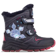 Buty dla dziewczynek - Lotto FROSTISEN TEX K Unisex Kids półdługie kozaki, granatowe/LT.Blue, 25 EU, Navy Lt Blue, 25 EU - miniaturka - grafika 1