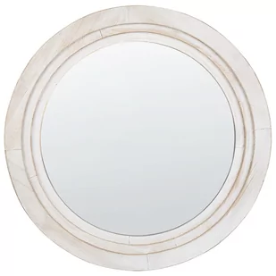 Okrągłe lustro ścienne ø 60 cm złamana biel DELICIAS - Lustra - miniaturka - grafika 1