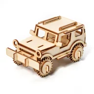 Puzzle - puzzle drewniane model 3d jeep - miniaturka - grafika 1
