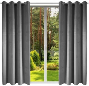 Zasłona Welurowa Velvet 270cm Na Przelotkach Wybór - Zasłony - miniaturka - grafika 1