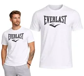 Koszulki męskie - T-shirt koszulka męska EVERLAST bawełna r. XL biała - miniaturka - grafika 1