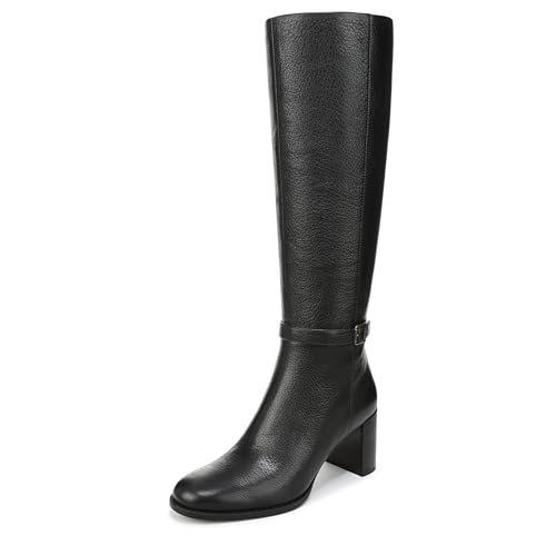 Vionic Damskie kalosze Valora, Czarna skóra, 4.5 UK Wide