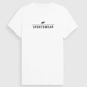 Koszulki męskie - Koszulka Męska 4F T-shirt Męski Biały Sportowy Regular Logo Bawełna M - miniaturka - grafika 1