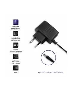 Qoltec Zasilacz wtyczkowy 5W | 5V | 1A | 5.5 2.1 AZQOLZU00050770 - Zasilacze do laptopów - miniaturka - grafika 3