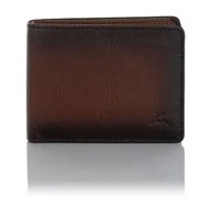 Portfele - Cienki Portfel Męski Przypalany Visconti AT-63 RFID - brązowy - miniaturka - grafika 1