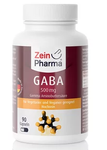 Zein Pharma - GABA, 500mg, 90 kapsułek - Suplementy naturalne - miniaturka - grafika 1